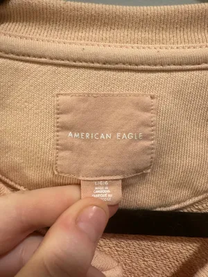 American Eagle Henley Oversized Pullover Sunset Orange thumbnail 3