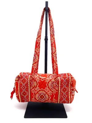 Vera Bradley Original Handbag Paprika Medallion Red Retired Barrel Shoulder Bag thumbnail 3