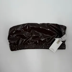 Good American Bikini Top Size Medium Faux Patent Leather Bandeau NWT Swim Brown thumbnail 13