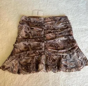 Forever 21 brown and beige marbled mini skirt thumbnail 1