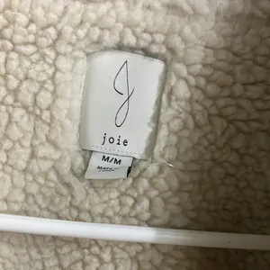 Joie Brown &Cream Shearling suede Vest Gorpcore oversized medium #737 thumbnail 3