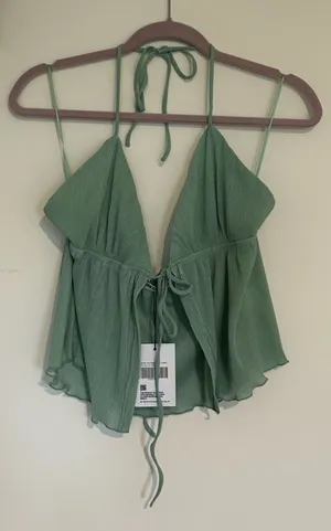 NWT Princess Polly Chantria Top Sage Lower Impact Size 8 thumbnail 1