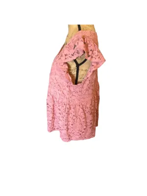 Torrid Stretch Lace V-Neck Ruffle Babydoll, Size 00 (M-10) thumbnail 3
