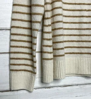 Abercrombie & Fitch Mock Neck Stripe Sweater Size Large thumbnail 4