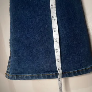 Newbury Kustom Womens Dark Blue Jeans M Mid Rise Flare Stretch Wash Pull On thumbnail 13