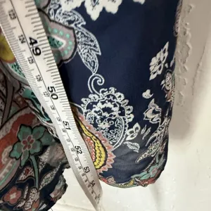 Sami & Jo Dress Womens L Navy‎ Blue Paisley Maxi Boho Sleeveless Coastal Cowgirl thumbnail 8
