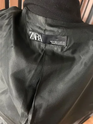 Zara women’s long black blazer size s stylish work attire thumbnail 5