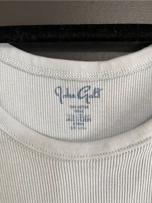BRANDY MELVILLE John Galt Light Blue Ribbed Cotton Tank Top One Size EUC thumbnail 2