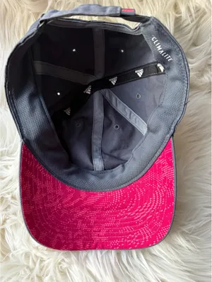 Adidas Classic Dark Gray Baseball Cap with Hot Pink Logo thumbnail 7