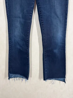 Mother Women’s The Insider Crop Step Fray Jeans in Night Tripper 25 thumbnail 4