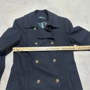 Lauren Ralph Lauren Double-Breasted Wool Blend Peacoat Size 2 Small Vintage thumbnail 5
