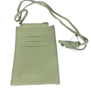 New Free People Dance all Night Crossbody leather wallet sage green thumbnail 6