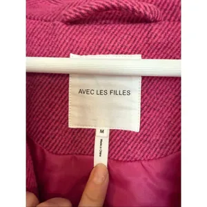 Avec les Filles pink oversized shawl neck peacoat size M thumbnail 4