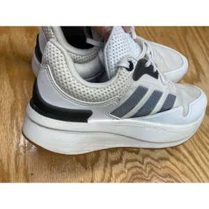 Adidas Cloudfoam Sneaker Women's 6.5 White Lace Up Running Shoes HWA 1Y3001 S25 thumbnail 7