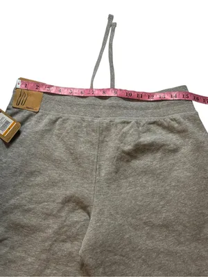 Reebok Light Gray Joggers with Black Logo Side Sz M thumbnail 6