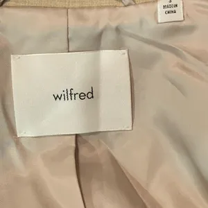 New w/tags Aritzia WILFRED Flores Oversized Relaxed Blazer S Heather Oat Beige thumbnail 3