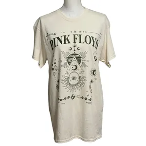 Pink Floyd Cream/Green Cosmic Pyramid Graphic Tshirt NWT thumbnail 5