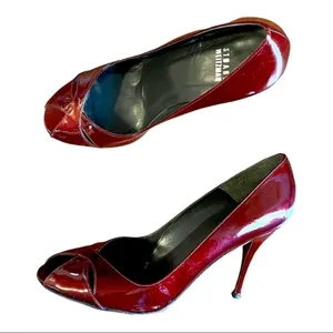 Stuart Weitzman Red Stiletto Pumps Size 9M thumbnail 1