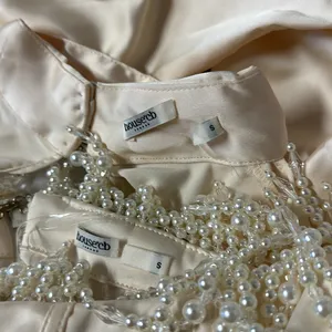 HOUSE‎ OF CB 'Aubrie' Vintage Cream Embellished Satin Corset With Sleeve NWOT S thumbnail 7