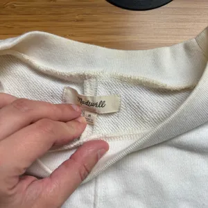 Madewell Medium White Crewneck Sweatshirt Bell Sleeve Relaxed Fit Oversized thumbnail 3