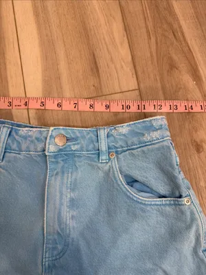 Rolla’s high waisted dusters raw hem denim shorts size 26 thumbnail 6
