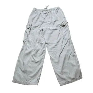 Dip Light Tan Wide Cargo Pants Pull on Style Tencel Small thumbnail 3