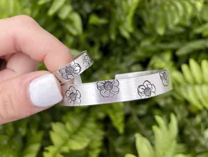 Magnolia Bracelet Cuff Silver thumbnail 1