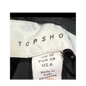 Topshop Smocked Poplin minamilist Mini Dress Tiered Ruffles Black size US 6‎ thumbnail 4