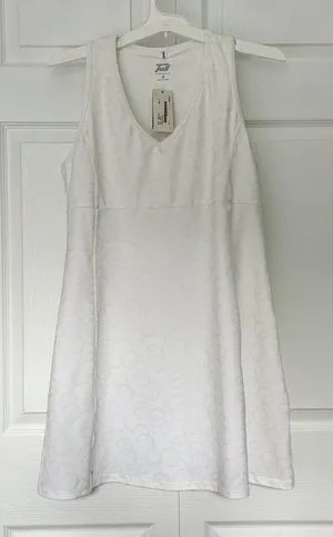 NWT Tail Womens Large L‎ White Yellow Circle Activewear Tennis Golf Dress thumbnail 1
