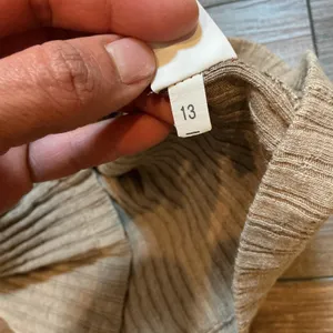 John Galt Brandy Melville Ribbed Cami Tan Brown Bow Cropped Tank Top OS Basic thumbnail 4