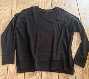 Eileen Fisher Black Crewneck Sweatshirt Size Medium thumbnail 1