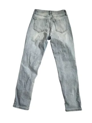 EUNINA Distressed Light Wash Ricky High Rise Boyfriend Jeans Size US Small thumbnail 4