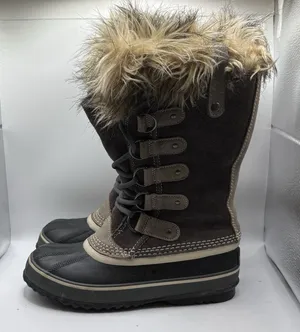 Sorel Joan of Arctic Winter Snow Boots Womens Size 6 Tall Waterproof Faux Fur thumbnail 1