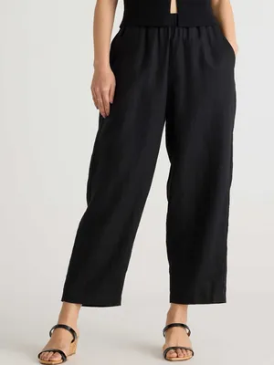 Quince 100% European Linen Pants Black XL Relaxed Quiet Luxury thumbnail 1
