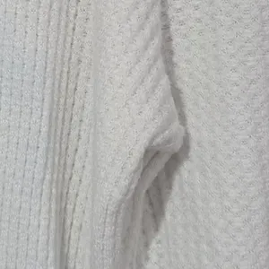 Lazy Sundays White Waffle Knit Long Sleeve Crop Top Size Small thumbnail 4