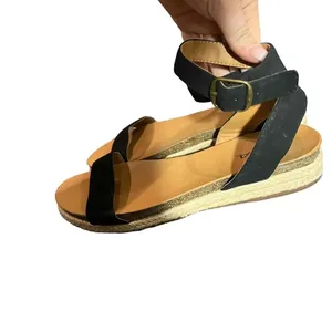 SODA Tacoma Espadrille Black Open Toe Ankle Strap Sandals Women's Size‎ 10 thumbnail 4