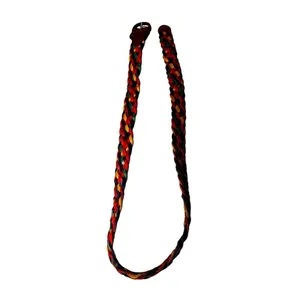 Vintage Rainbow Leather Woven Braided Belt Size S-M Eclectic Boho Festival Retro thumbnail 5