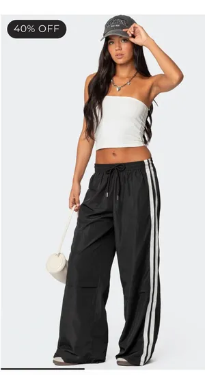 Edikted Nylon Fauna Track Pants thumbnail 4