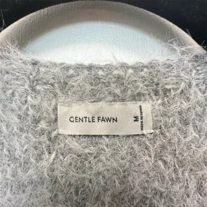 Gentle Fawn Cardigan Acrylic Eyelash Knit Gray Cozy Boho Womens M thumbnail 5