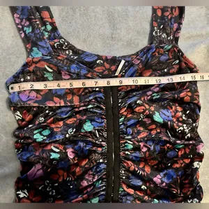 Free People velvet corset top black size L thumbnail 3