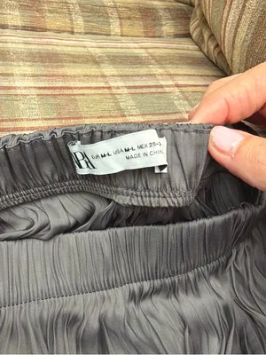 Zara Gray Pleated Maxi Skirt thumbnail 2
