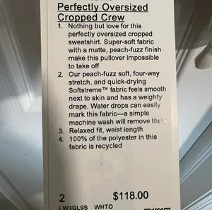 Softstreme Lululemon Perfectly Oversized Crew thumbnail 3