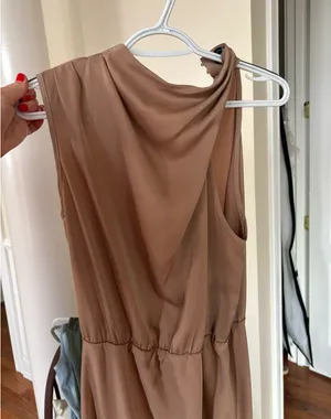Tan Dress Brown Size M thumbnail 3