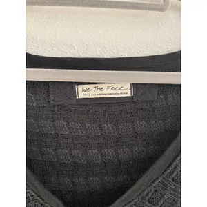 We The Free Free People Hacci Sweater‎ Womens Small Black Oversized Boho Open Knit thumbnail 3