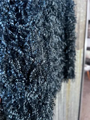Anthropologie Sunday in Brooklyn Cami Feathered Tank Top L Lined Fringe Blue NWT thumbnail 4