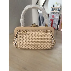 NEW | Cult Gaia Zuma Mini Woven Crossbody Tote Sand Top Handle Bag NWT $458 thumbnail 8