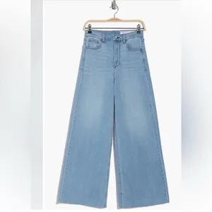 rag & bone Women's Serena High Rise Wide Leg Raw Hem Denim Jeans Size 34‎ thumbnail 3