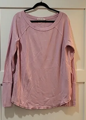 We The Free Light Pink Long Sleeve Thermal Top thumbnail 1