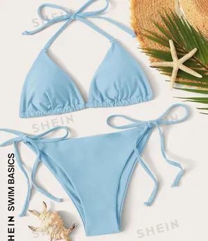 SheIn Baby Blue Bikini Set thumbnail 1