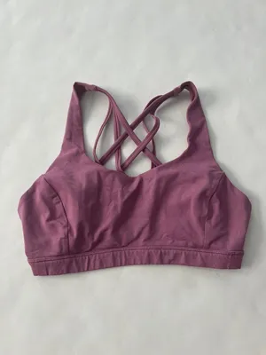 Lululemon Free To Be Serene Strappy Sports Bra Velvet Dust Purple 6 thumbnail 4